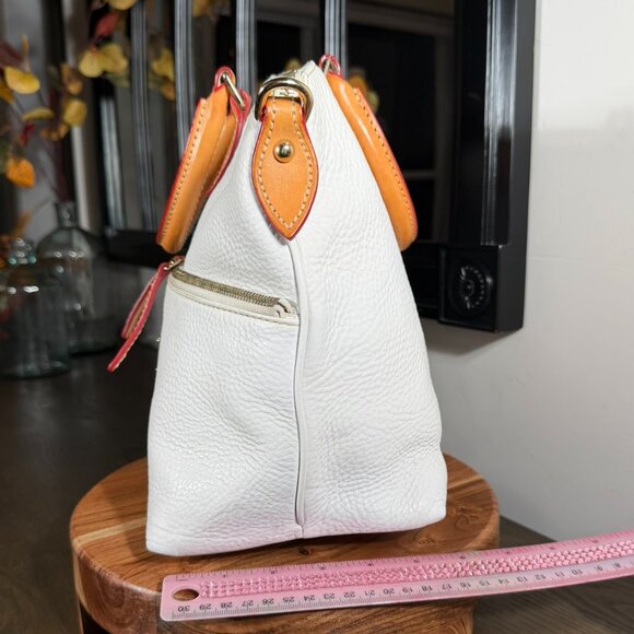 Dooney & Bourke Dillen Double Pocket Satchel — White comes with Strap - Picture 10 of 15